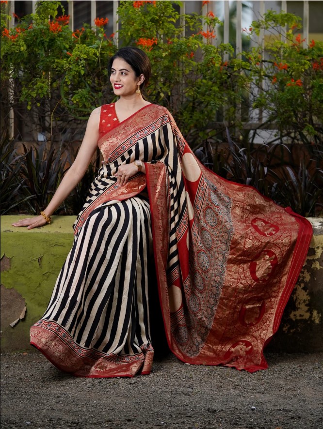 Digital Print Silk Sharee